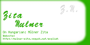 zita mulner business card